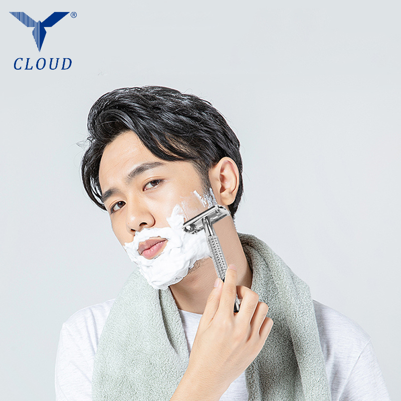 74 rustfritt stål dobbeltkant vri åpen T-formet manuell barberhøvel