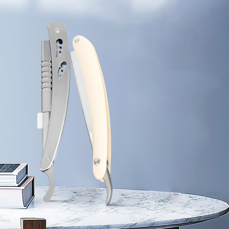 Slitesterk rustfritt stål korrugert rett barberhøvelhåndtak