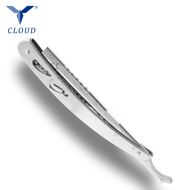 Slitesterk rustfritt stål korrugert rett barberhøvelhåndtak