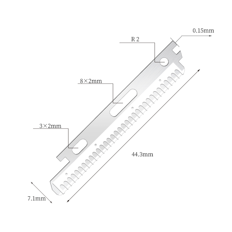 Nano-belagte barberblader for ansikt og øyenbryn i rustfritt stål