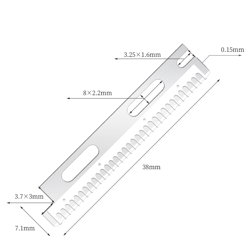 Flerbruks gjenbrukbare barberblader for øyenbryn i rustfritt stål