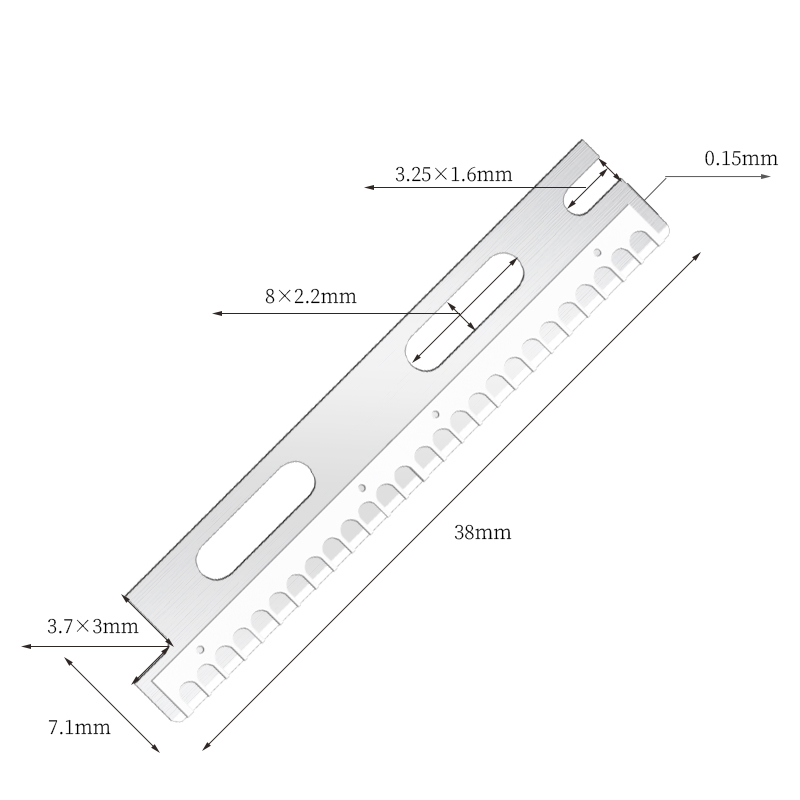 Flerbruks gjenbrukbare barberblader for øyenbryn i rustfritt stål