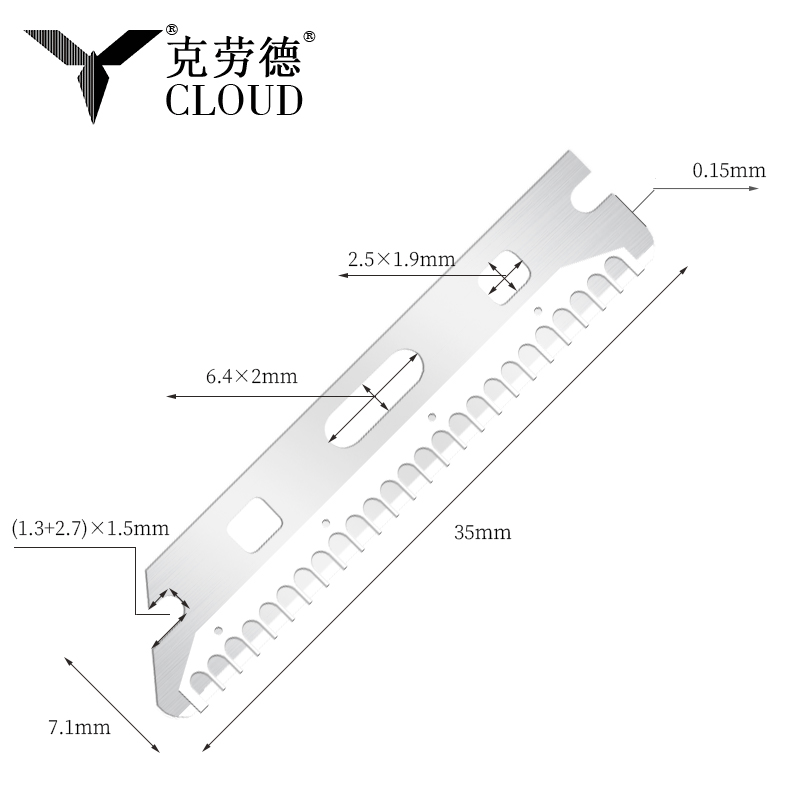 Flerbruks gjenbrukbare barberblader for øyenbryn i rustfritt stål